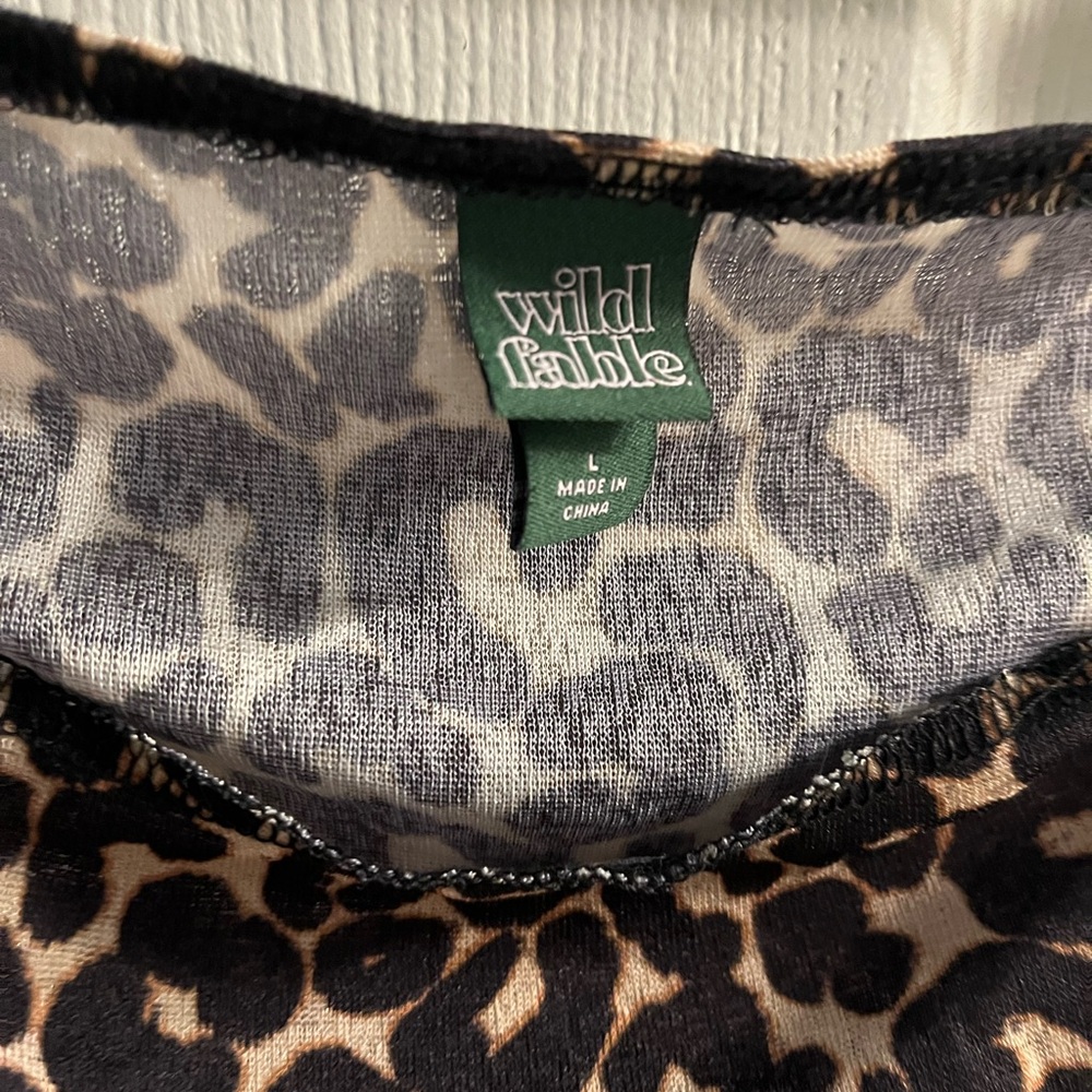 Wild Fable Animal Print Long Sleeve Top - Picture 3 of 7